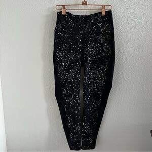 GAP Fit Starry Print Black Active Pants Leggings Tights Small